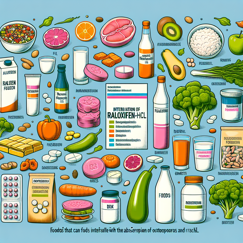 Qué alimentos pueden interferir con la absorción de Raloxifen-HCl Qué alimentos pueden interferir con la absorción de Raloxifen-HCl